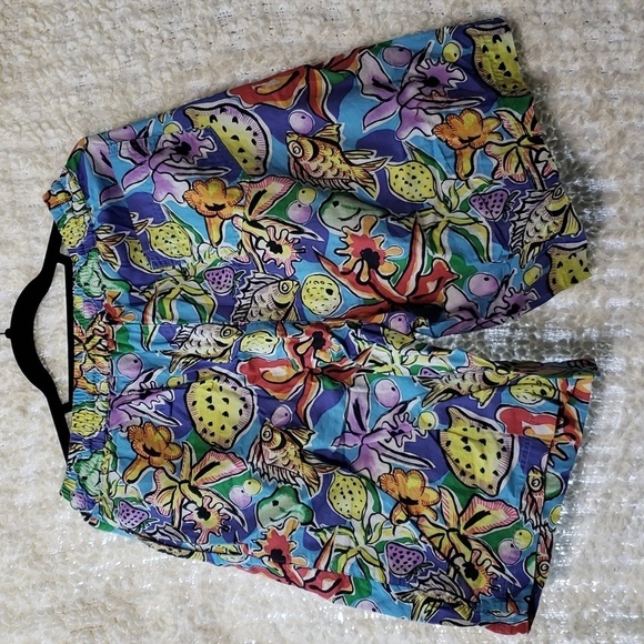 Vintage Esprit Antigua high rise tropical cotton shorts medium - Picture 3 of 11